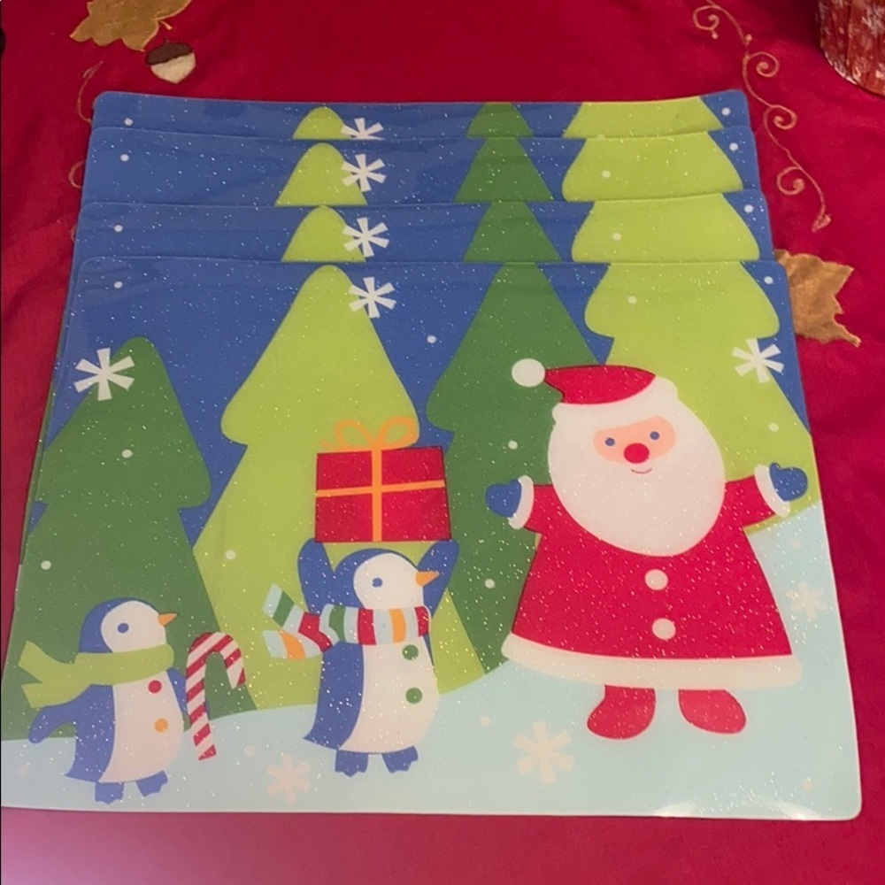 Christmas poly placemats set‎ of 4